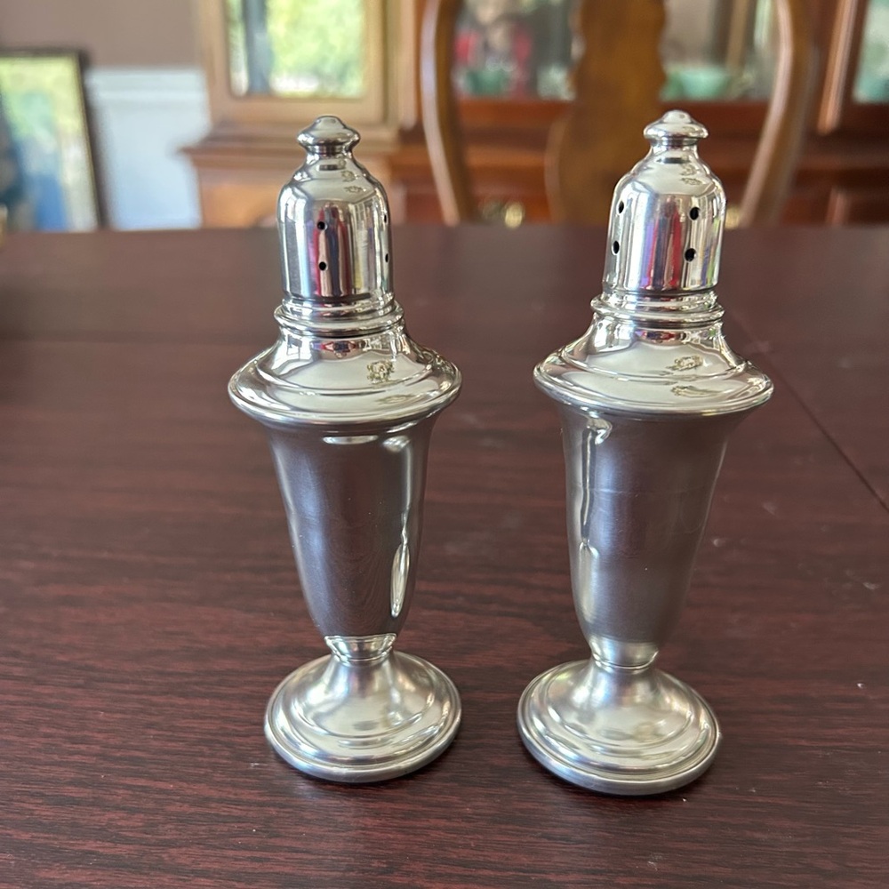 Vintage Empire Pewter  Weighted Salt and Pepper Shakers #741 (NWOT)